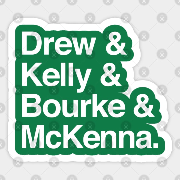 The Dubliners / Classic Line-Up Names List Sticker by feck!